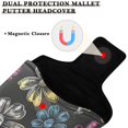 thumbnail image 3 of Haosy Chalk Paint Flowers Golf Mallet Putter Cover Strong Magnetic Leather Golf Club Headcover Closure, 3 of 7