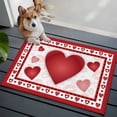 thumbnail image 4 of Rectangle Area Rug 2x3ft, Valentine's Day Romantic Love Heart Non-Shedding Washable Area Rug, Kiss Lips Texture Red White Non Slip Low-Profile Rugs for Living Room, Bedroom Dining Room, 4 of 9