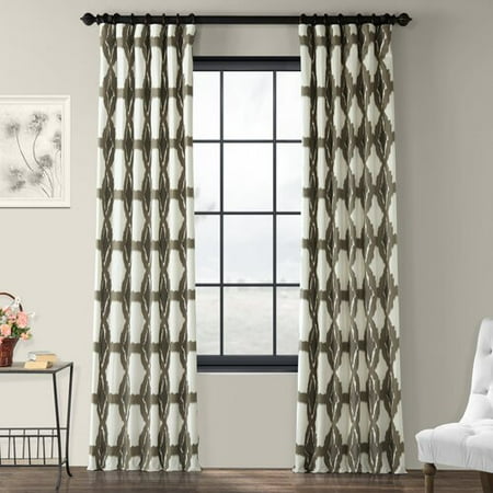 Half Price Drapes Sorong Printed Cotton Tab Top Single Curtain
