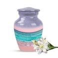 thumbnail image 2 of Keepsake Urns for Family – Ocean Wave and Shell Ashes Set – Coastal Tribute Keepsakes – 4x 3" Keepsakes, 2 of 2
