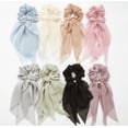thumbnail image 2 of Elegantes Corbatas para el Cabello para Mujeres y niñas, 8 Piezas de Gomas con Lazo de Doble Capa para el Cabello, Lindas Gomas para el Cabello con Orejas de Conejito con Colores Surtidos, 2 of 5