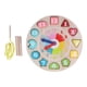 thumbnail image 1 of Reloj de bloque para bebé, forma de madera, clasificación de colores, reloj de tiempo de enseñanza, reloj de enseñanza para bebé de alta capacidad, 1 of 8
