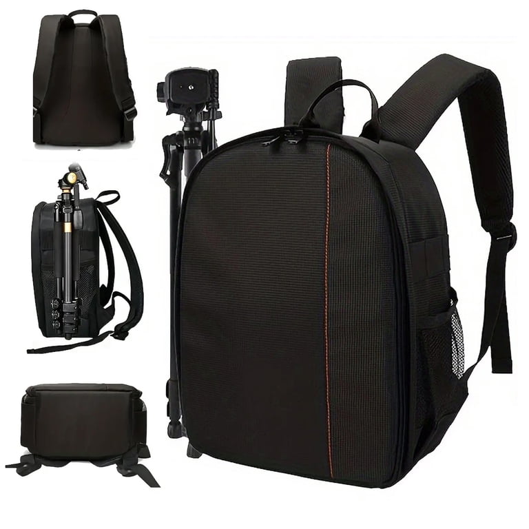 camera bag rain protection RAINSMORE Backpack for DSLR/SLR Mirrorless 15.6 Inch Laptop Camera Back Pack for Photographers Anti-Theft Photography Bags Case with Tripod Holder & Cover, Black : Electronics adjustable strap that cinches to the lens hood RAINSMORE Camera Bag Backpack for