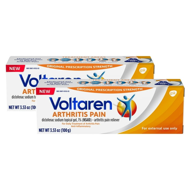 Voltaren Topical Arthritis Pain Relief Gel 3.5 oz Tube (Pack of 2