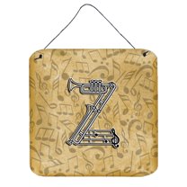 Letter Z Musical Instrument Alphabet Wall or Door Hanging Prints