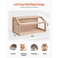 thumbnail image 3 of VEVOR Wooden Hamster Cage, 270° Viewing Hamster Habitat, 32 x 16 x 16 in, Dwarf Hamster Cages with Openable Top, Ventilated Small Animal Cage, Pet Mouse Cage for Gerbils, Rats, Guinea Pigs, Mice, 3 of 9