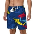 thumbnail image 2 of Haiem Cartoon Shark Men'S Quick-Dry Swim Trunks: Comfortable Beach Shorts With Mesh Lining And Pockets - Ideal For Swimming And Sunbathing X-Large, 2 of 9