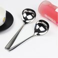 thumbnail image 2 of Yuarrent 1 Uds. Cuchara para sopa cuchara de acero inoxidable con acabado de espejo cuchara para sopa grande Buffet banquete cena vajilla utensilios de Mostrada plata y mango largo Yuarrent HA3916-02B, 2 of 6