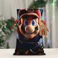 thumbnail image 5 of Saiise Mario Print Christmas Drawstring Bags Xmas Bags Linen Treat Bags for Christmas Party Favor, 5 of 8