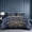 Navy/Gold, variant on Chezmoi Collection Valor 7-Piece Bed in a Bag Queen, Black/Gold Luxury Jacquard Floral Comforter with Sheets Set for All Season