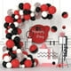 thumbnail image 1 of Rojo, negro, blanco Kit de arco de guirnalda de globos - 120 piezas de globos de látex con confeti blanco, rojo y negro para fiesta de circo, barbacoa, casino, graduación, baby shower, madre, 1 of 5