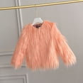 thumbnail image 3 of Coerni 2-10 Years Kids Baby Girls Long Sleeve Furry Coat Faux Fur Coat Jacket Winter Thick Warm Fleece Coat Outwear, 3 of 7