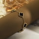 thumbnail image 5 of JeenMata Pulsera de Eslabones con Flores Negras Bañada en Oro Amarillo, 5 of 8