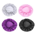 thumbnail image 3 of OATIPHO 4Pcs Assorted Color Silk Lace Woman Sleeping Hat Comfortable Night Beauty Cap, 3 of 8