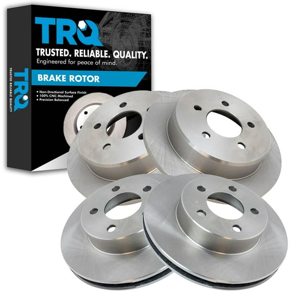 TRQ Front & Rear Brake Rotors Set Fits Select 1995-2001 Ford Explorer 1998-2001 Mercury Mountaineer