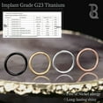 thumbnail image 2 of 1Pcs G23 Titanium Nose Rings Hoops for Women 20/18/16G Septum Rings Nose Piercings Jewelry Lip Conch Helix, 2 of 10