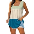 thumbnail image 1 of Womens Pinted Sleeveless T-shirt Loose Top, 1 of 1