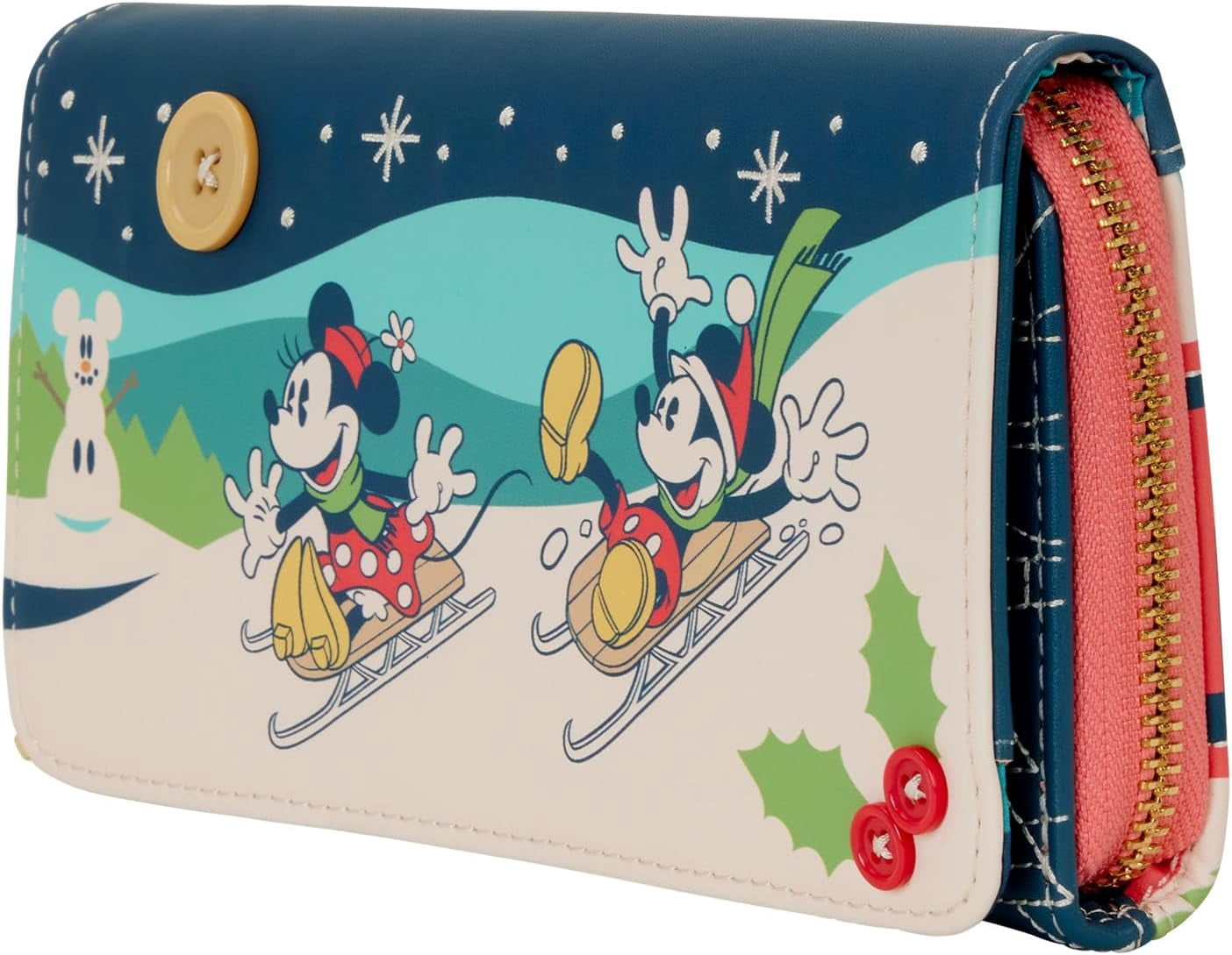 Loungefly Mickey and Minnie Holiday Wallet