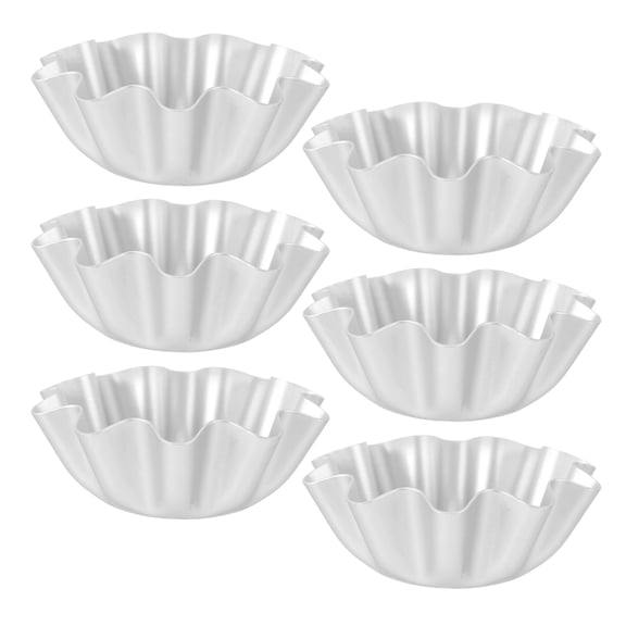 COSMOBETTY 6Pcs Mini Tart Pans Egg Tart Molds Aluminum Alloy for Baking Home Kitchen Use