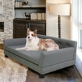thumbnail image 1 of Wisfor Grand Canapé-Lit pour Chien Extra Grand en Cuir Microfibre de Luxe, Canapé Surélevé pour Animal, Lit de Détente, 1 of 9
