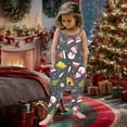 thumbnail image 2 of HNMKIU Kids Christmas Bodysuit Toddler Baby Girl Christmas Prints Jumpsuit Sleeveless Romper Outfits Pants Clothes Christmas Outfit Grey - 3-4Years, 2 of 5