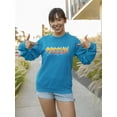 thumbnail image 2 of Passion Slogan W Flames Sweatshirt Women -Image by Shutterstock, Female XX-Large, 2 of 4