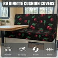 thumbnail image 4 of Uorisanigo Cherry Print RV Dinette Cushions Covers, Elastic Camper Cushion Cover Loveseat Slipcovers Washable Sofa Cushions for Travel Trailer Couch (1 Bench & 1 Backrest Covers), 4 of 7