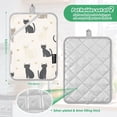 thumbnail image 6 of Yayeee Pot Holders Kitchen Heat Resistant with Pocket 7"x9.8" Cotton Oven Cooking Hot Pads, Black Cute Cats, 6 of 7