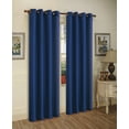 thumbnail image 1 of Mira Faux Silk Panel With 8 Grommets, Navy Blue, 58x84 Inches, 1 of 1