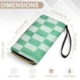 218211 Womens Wallet Mens Clutch Bag Wristlet Wrist Strap Long Purse Mint ...