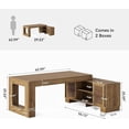 thumbnail image 2 of Bureau de Direction en L, Grand Bureau d'Ordinateur d'Angle Moderne de 63 Pouces avec Classeur et Étagères de Rangement, Brun, 2 of 7