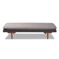 thumbnail image 2 of Bowery Hill Two-Tone Grey Upholstered Walnut Wood Daybed, 2 of 8