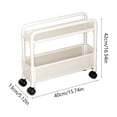 thumbnail image 3 of Horivan 2 Tier Rolling Kitchen Cart Narrow Storage Trolley With Wheels For Pantry Organization, 3 of 6