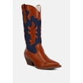 thumbnail image 2 of Fallon Faux Leather Patchwork Cowboy Boots, 2 of 9