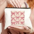 thumbnail image 2 of Pratyus Tote Bag Pink Love Cosmetic Bag Hearts Travel Essentials Ladies Accessories for Mother's Day White, 2 of 6