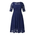 thumbnail image 5 of Womens Floral Lace Plus Size Midi Dress Scooped Neckline Women Size 4 Dresses plus Size Dress Shirt for Women 3x plus Size Bride Formal Dresses for Women plus Size 4x Deer Dresses for Women plus Size, 5 of 9