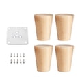 thumbnail image 2 of 4PCS Wooden Furniture Legs Tapered Sofa Legs Solid Wood Furniture Legs Sofa, Couch, Bed, Coffee cm 8cm, 2 of 10
