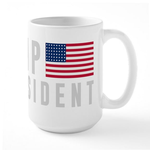 CafePress - Trump Is My President Ceramic Mug - 15 oz Ceramic Large White Novelty Mug