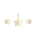 thumbnail image 1 of Set Collar y Aretes Estrella Swarovski Dama Oro 14K Laminado dorado Unitalla, 1 of 11