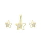 thumbnail image 1 of Set Collar y Aretes Estrella Swarovski Dama Oro 14K Laminado dorado Unitalla, 1 of 11