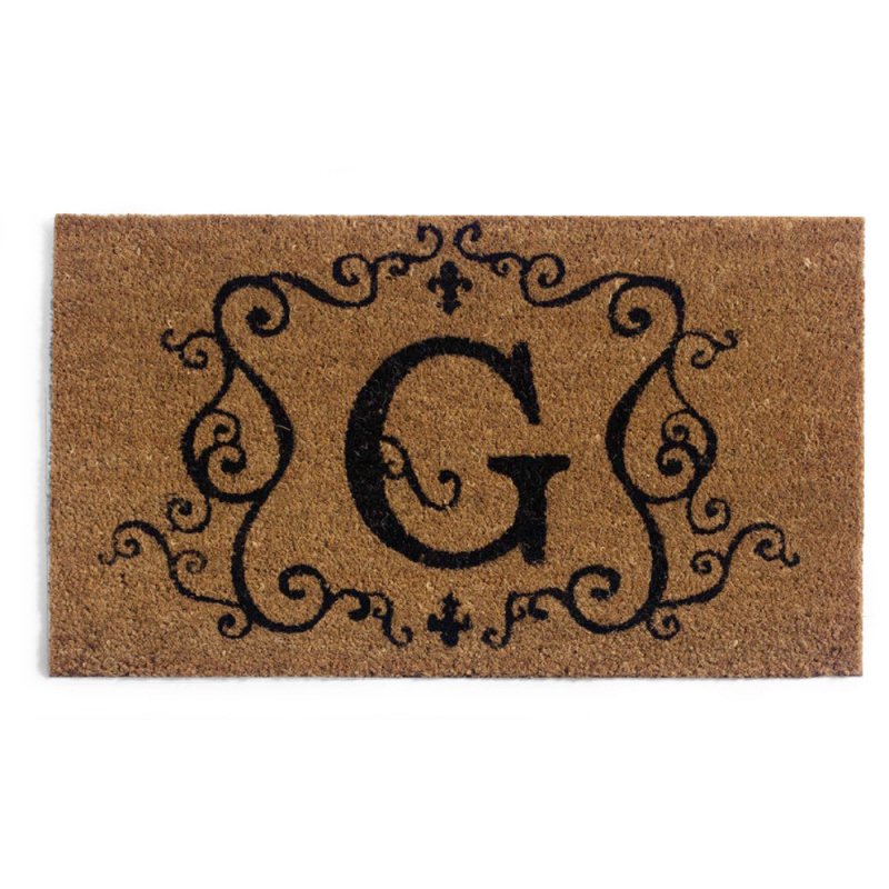 Evergreen Floor Mat Coir Insert, Monogram "G", 28'' x 16'' inches