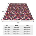 thumbnail image 3 of Salouo Apricot color Skull flower Print Bed Blankets,Flannel Blanket Comfortable Air Conditioning Blanket Lightweight Blanket for Sofa Bed Travel & Couch -80"x60", 3 of 8