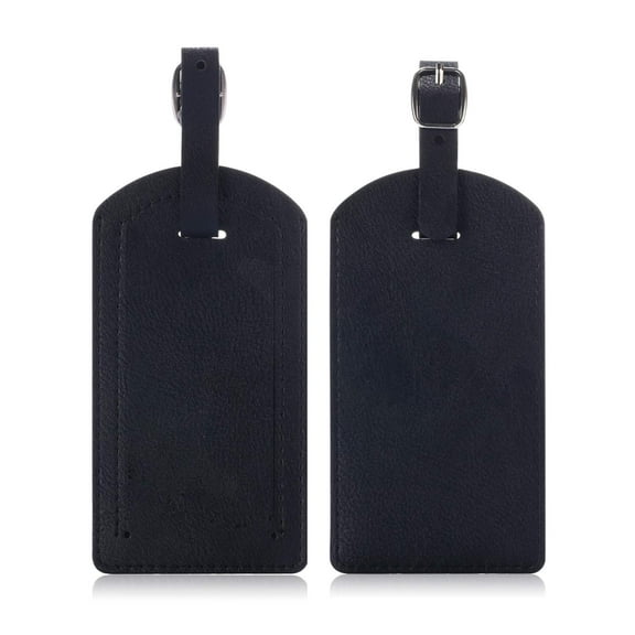 Epicgadget Luggage Tags, Travel Bag PU Leather Tag ID Label Holder with Privacy Cover Cruise Suitcase Identifier