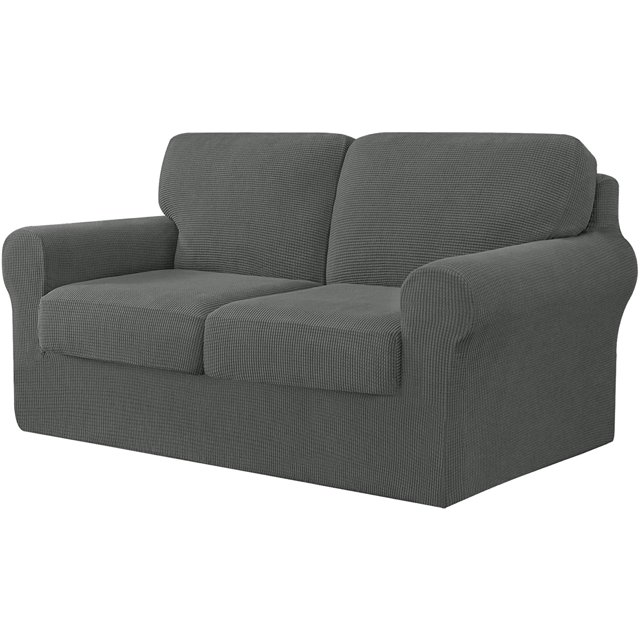 CHUN YI Stretch Checks Spandex Sofa Cover Separate Backrests Cushions Cover Slipcover