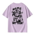 thumbnail image 6 of Toddler Girls Casual Short Sleeve T Shirt Crewneck Printed Top Clothing Purple Size 4-5T, 6 of 7