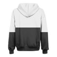 thumbnail image 4 of HBYJLZYG Hoodies Cardigans Sweaters Sweatshirt Jacket Coat, Women Casual Splice Color Zippered Long Sleeved Drawstring Hooded Jacket Top, 4 of 4