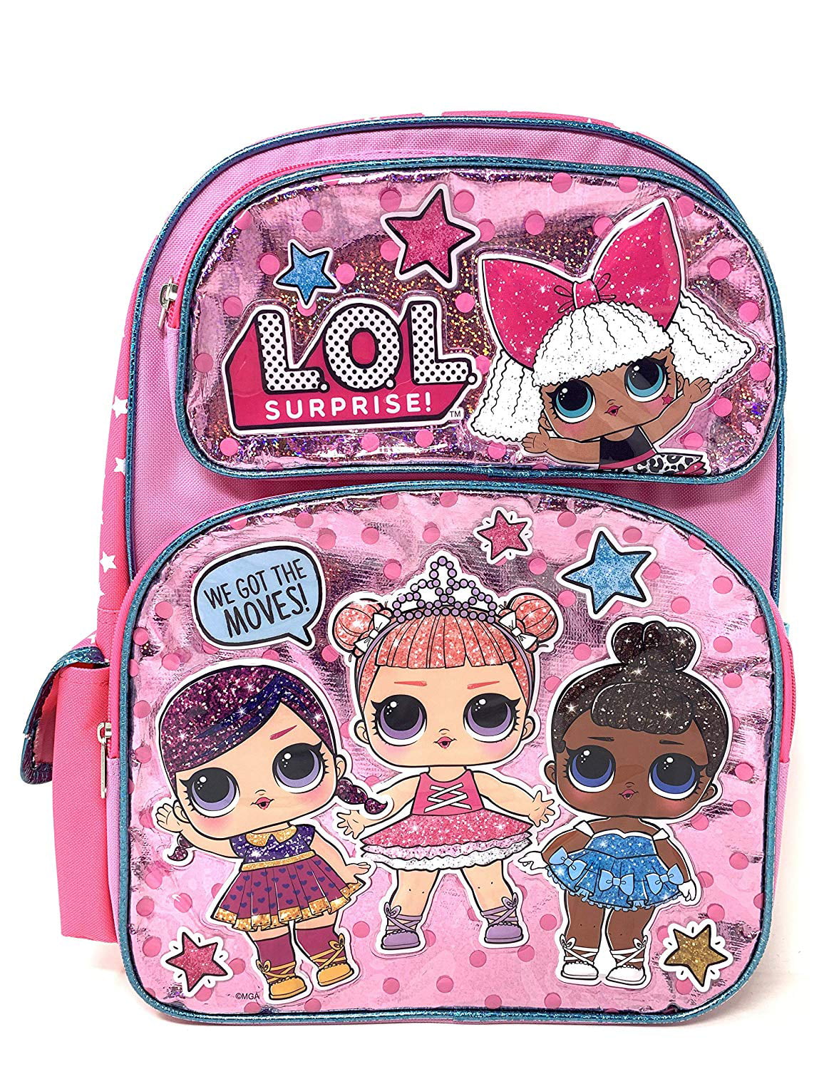 Backpack - LOL Surprise - Pink Shiny 16" School Bag New 004941-2