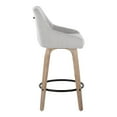 thumbnail image 5 of Hannah 26" Fixed-Height Counter Stool Set of 2 with Backs, Counter Height Chairs, Counter Height Stools Swivel, Swivel Counter Stools For Kitchen Island (Grey Fabric), 5 of 6