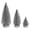 Silver, variant on Vickerman 3"-5"-7" Silver Glitter Oval Pine Artificial Christmas Tree, Set of 3