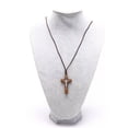 thumbnail image 2 of HOOUN Retro Jesus Cross Necklace Wood Metal Pendant Jewelry Charm Necklace G-ca@, 2 of 7